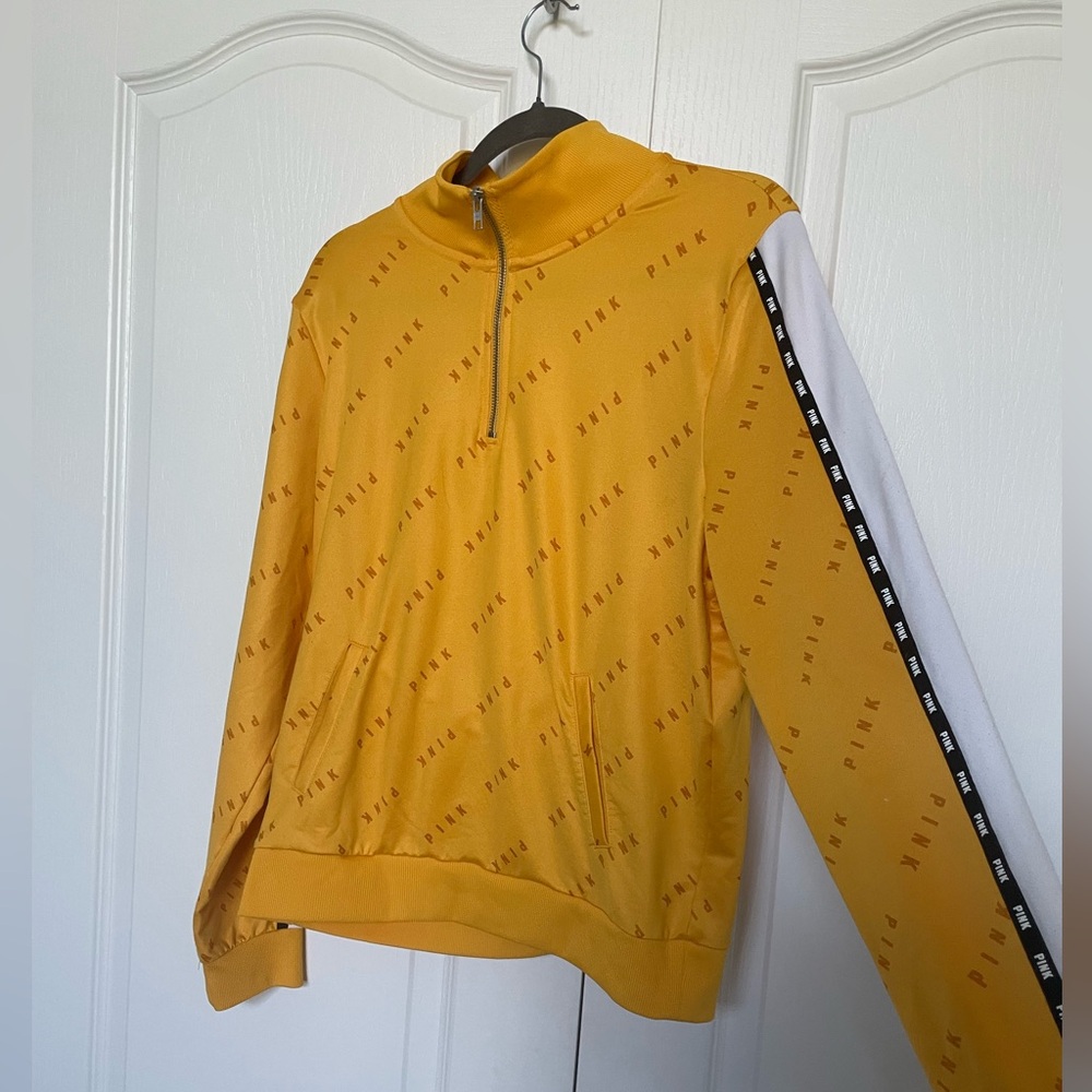 Victoria Secret PINK, Yellow zip up, size large but fits small.